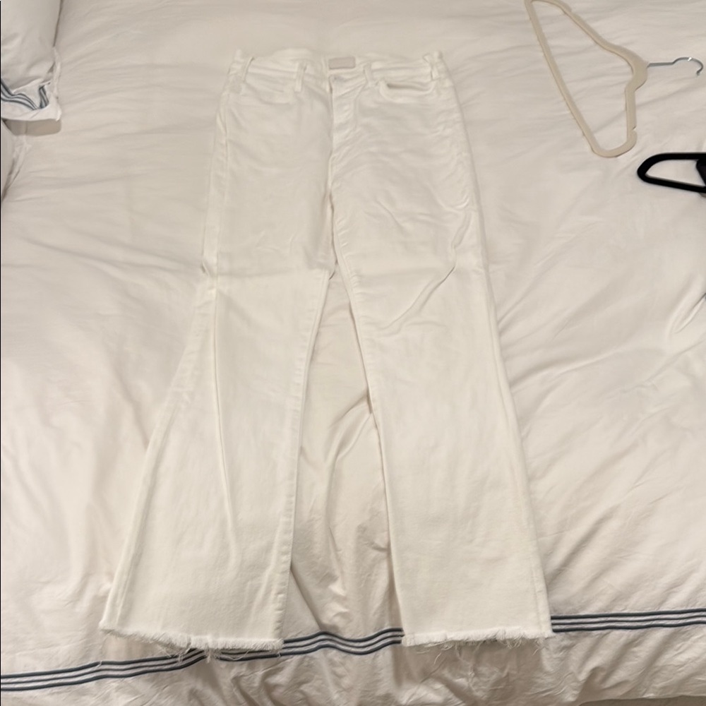 MOTHER White Flare Wide Leg Jeans for Effortless Style
